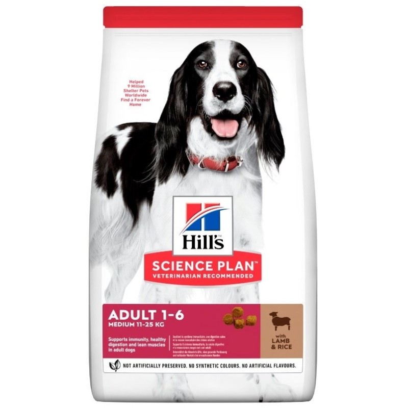 HILL'S Science Plan Adult Medium Lamb&Rice - sucha karma dla psa - 2.5 kg