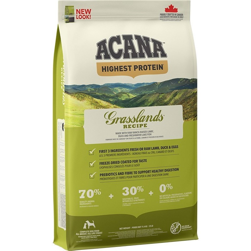 ACANA Highest Protein Grasslands Dog - sucha karma dla psa - 11,4 kg