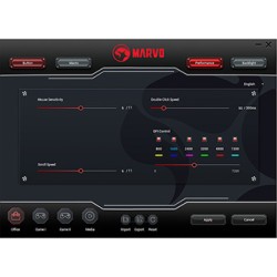 Marvo M358 Mysz przewodowa, czarna, 7200DPI, EOL