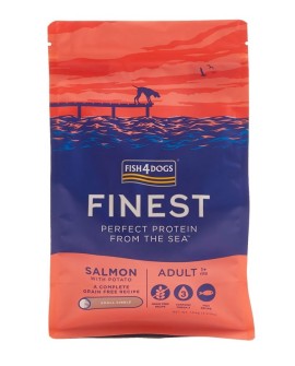Fish4Dogs Finest z łososiem Adult (S) 1,5kg