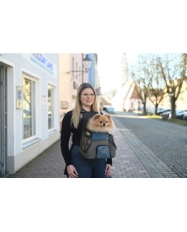 KERBL Torba podróżna dla psa Vacation, 31 x 24 x 38 cm, szaro-niebieska