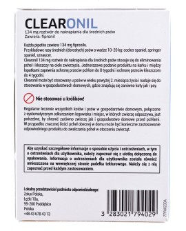 FRANCODEX Clearonil Średnie psy - krople przeciw kleszczom i pchłom dla psa - 3x134 mg