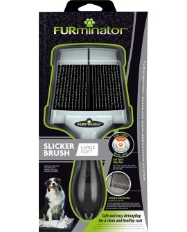 FURminator - Szczotka pudlówka dla psów i kotów - L Soft