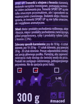 MACED Sport Up! Trenerki z olejem z łososia - przysmak dla psa - 300 g