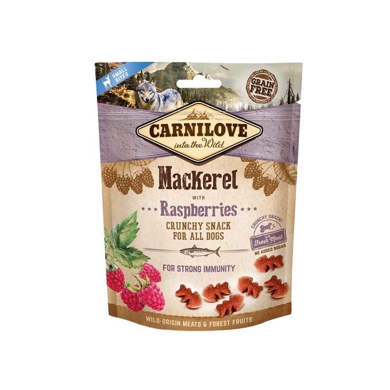 CARNILOVE Fresh Crunchy Makrela z malinami - przysmak dla psa - 200 g