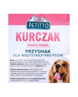 PETITTO Miękkie krążki z kurczaka 500G