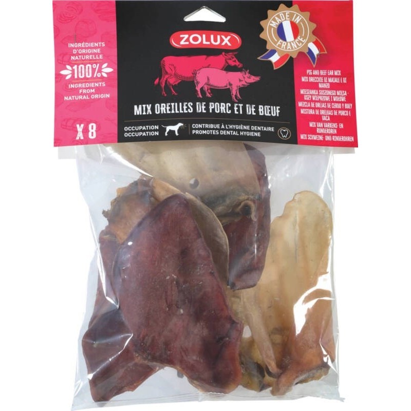 ZOLUX Przysmak nat. uszy wieprzowe/wołowe x 8,200g
