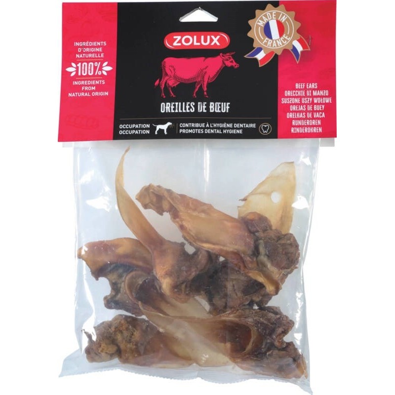 ZOLUX Przysmak naturalny dla psa Ucho wołowe 400g
