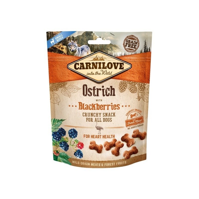 CARNILOVE Fresh Crunchy Struś z jeżynami - przysmak dla psa - 200 g