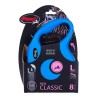 Smycz flexi automatyczna NEW CLASSIC L taśma 8 m - dla psa do 50 kg, kolor niebieski