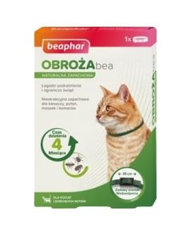 Beaphar obroża na kleszcze dla kota Odblaskowa dł. 35cm