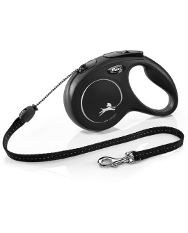 Smycz flexi automatyczna New Classic M linka 5 m - dla psa do 20 kg, kolor czarny