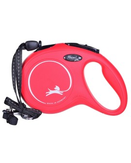 Smycz flexi automatyczna New Classic M linka 8 m - dla psa do 20 kg, kolor czerwony