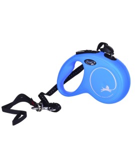 Smycz flexi automatyczna New Classic S linka 8 m - dla psa do 12 kg, kolor niebieski