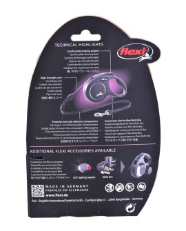 Smycz flexi automatyczna New Classic S linka 8 m - dla psa do 12 kg, kolor niebieski