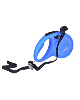 Smycz flexi automatyczna New Classic S linka 8 m - dla psa do 12 kg, kolor niebieski
