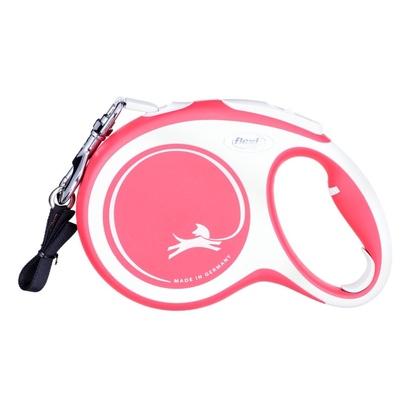 Smycz flexi automatyczna New Comfort L taśma 8 m - dla psa do 50 kg, kolor czerwony