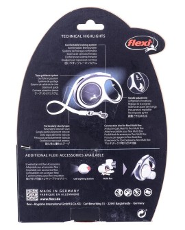 Smycz flexi automatyczna New Comfort L taśma 8 m - dla psa do 50 kg, kolor czerwony
