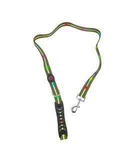 DOGGYVILLAGE SMYCZ Z KOLOROWĄ ILUMINACJĄ LED CIEMNO ZIELONA MT7122