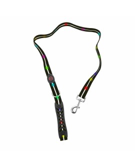 DOGGYVILLAGE SMYCZ Z KOLOROWĄ ILUMINACJĄ LED CZARNA MT7119