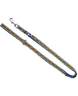 DINGO smycz "Winnetou" szer. 1,0 x 120-220 cm przepinana z taśmy polipropylenowej niebieska