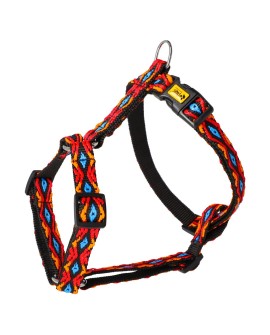 DINGO szelki dwupaskowe guard - Winnetou szer. 1,6 cm, rozmiar s (1,6 cm: 24-45 cm) czarna