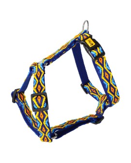 DINGO szelki dwupaskowe guard - Winnetou szer. 2,5 cm, rozmiar l (2,5 cm: 54-100 cm) niebieskie