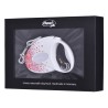 FLEXI Glam Splash Orient z kryształkami Swarovskiego rozm. S - smycz automatyczna - 3 m - biała