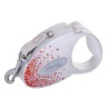 FLEXI Glam Splash Orient z kryształkami Swarovskiego rozm. S - smycz automatyczna - 3 m - biała