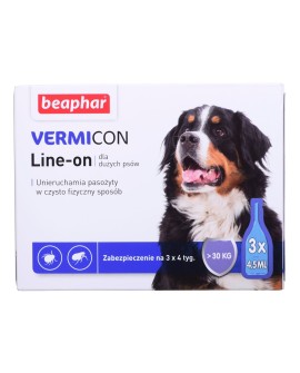 BEAPHAR VERMIcon Line-on Dog L - krople przeciw pasożytom dla psa - 3x 4,5ml