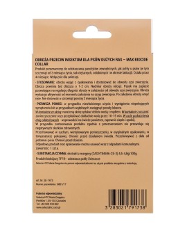FRANCODEX Obroża dla dużych psów powyżej 20 kg odstraszająca insekty - 4 miesiące ochrony - 75 cm