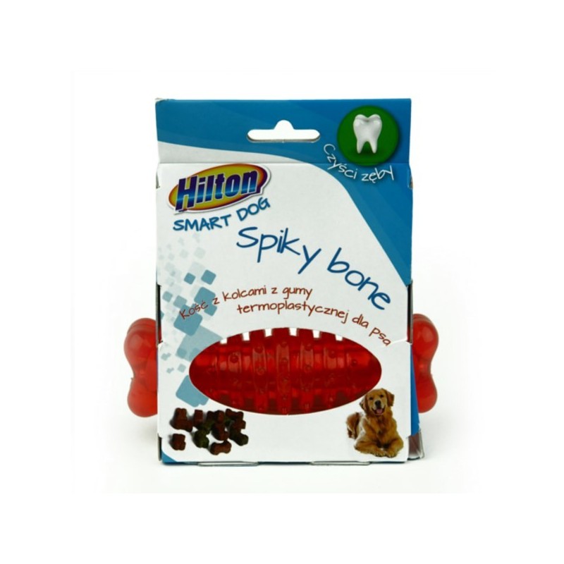 HILTON Dog Spiky Ball mix kolor Kość z kolcami 12cm dla psa