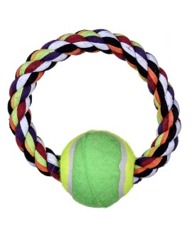 TRIXIE Frisbee z piłką tenisową - zabawka dla psa - o 6 cm / o 18 cm