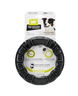 FERPLAST Smile Ring M Black zabawka dla psa