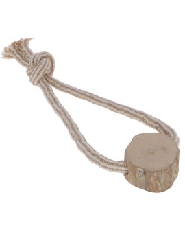 KERBL Szarpak dla psa, pętla, juta/bawełna, drewno kawowe, 20 cm