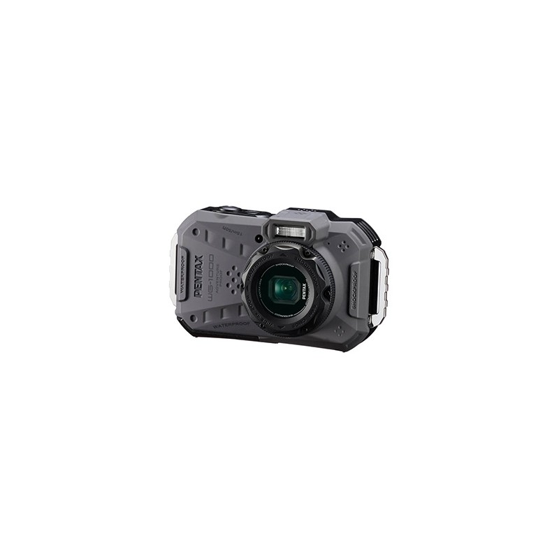Aparat WG 1000 kompaktní, 4,9-19,6 mm (odpowiednik  35 mm, około 27-108 mm) Pentax, 13,35Mpx, CMOS, 02154, szary, bardzo wytrzym