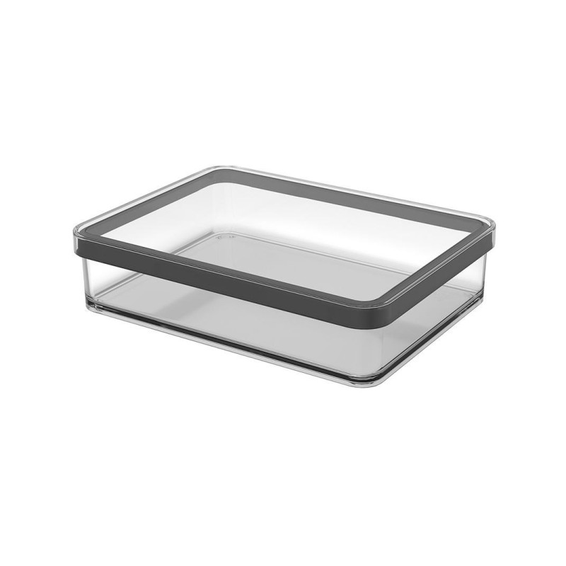 Rotho Pojemnik na przysmaki szeroki 1.0L LOFT transparentny/czarny