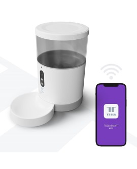 Dozownik karmy dla zwierząt z kamerą TESLA TSL-PC-BL4C Smart Pet Feeder Camera