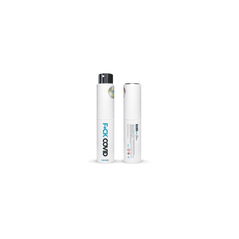 Dezynfekcja F*CK COVID, Kieszonkowy spray dezynfekcja rąk, 10ml, Nanolab, EOL