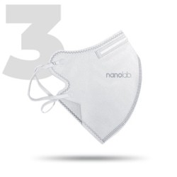 Nano, do prania Maseczka ochronna, FFP2, biały, uniwersalny, 3ks, Nanolab, EOL