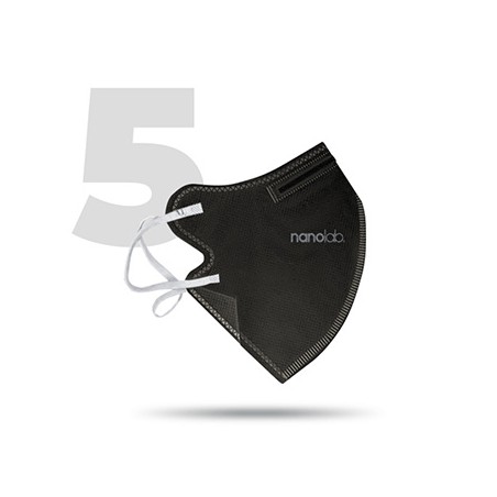 Nano, do prania Maseczka ochronna, FFP2, czarny, uniwersalny, 5ks, Nanolab, EOL