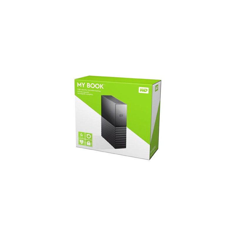 Western Digital zewnętrzny dysk twardy, My Book, 3.5", USB 3.0 (3.2 Gen 1), 4TB, WDBBGB0040HBK, czarny