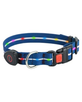 DOGGYVILLAGE OBROŻA Z KOLOROWĄ ILUMINACJĄ LED NIEBIESKA MT7113