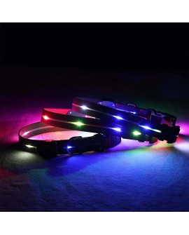 DOGGYVILLAGE OBROŻA Z KOLOROWĄ ILUMINACJĄ LED NIEBIESKA MT7113