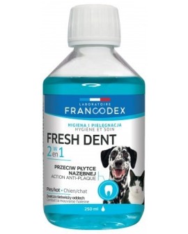 FRANCODEX Fresh dent - płyn do higieny jamy ustnej dla psów i kotów 250 ml