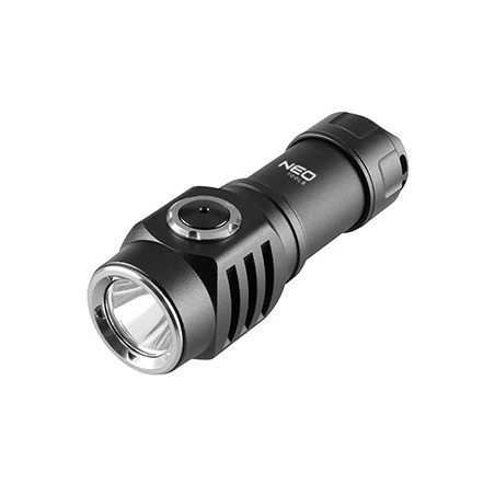Latarka akumulatorowa, 1x800 mAh, aluminium, czarna, 500 lumen, 10W
