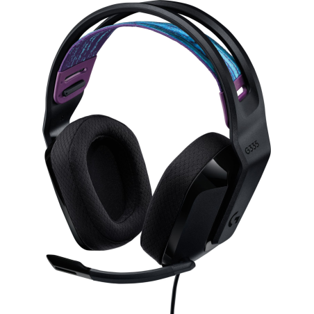 Słuchawki z mikrofonem LOGITECH G335 Czarny Czarny
