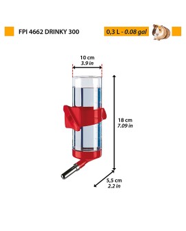 FERPLAST DRINKY 4662 MEDIUM - pojnik automatyczny dla gryzoni - 300 ml