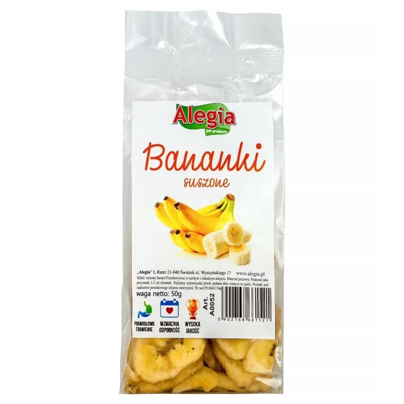 ALEGIA przysmak Banany suszone 50g