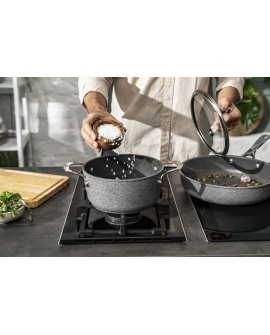 Garnek BALLARINI Salina Granitium z pokrywką granitowy 24 cm 75002-829-0